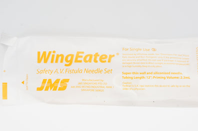 JMS 820-5002-33 WingEater Safety A.V. Fistula Ndle Set 15Gx1inch BE w/Clamp (x)